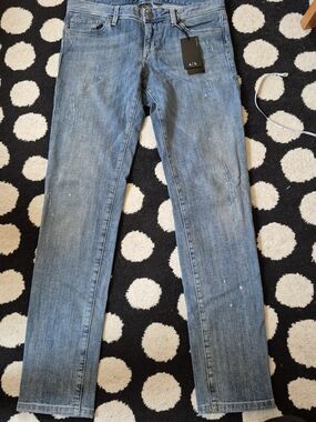 A/X Armani Exchange Women's Light Blue Slim Jeans 8 Short
